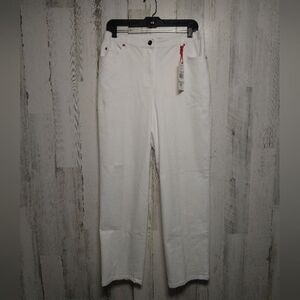 Ruby Rd. White Straight Leg Denim Pants Size 8